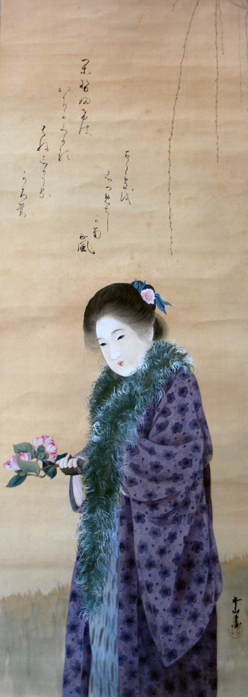【真作】絵画　植杉泰子　日本画12号　静物　美しい色彩のハーモニー　U57 伝国の杜］米沢市上杉博物館／開館15周年記念コレクション展「大正期の