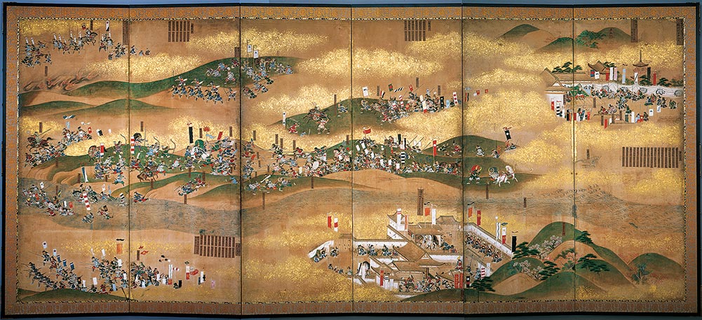 川中島合戦図屏風（右隻）